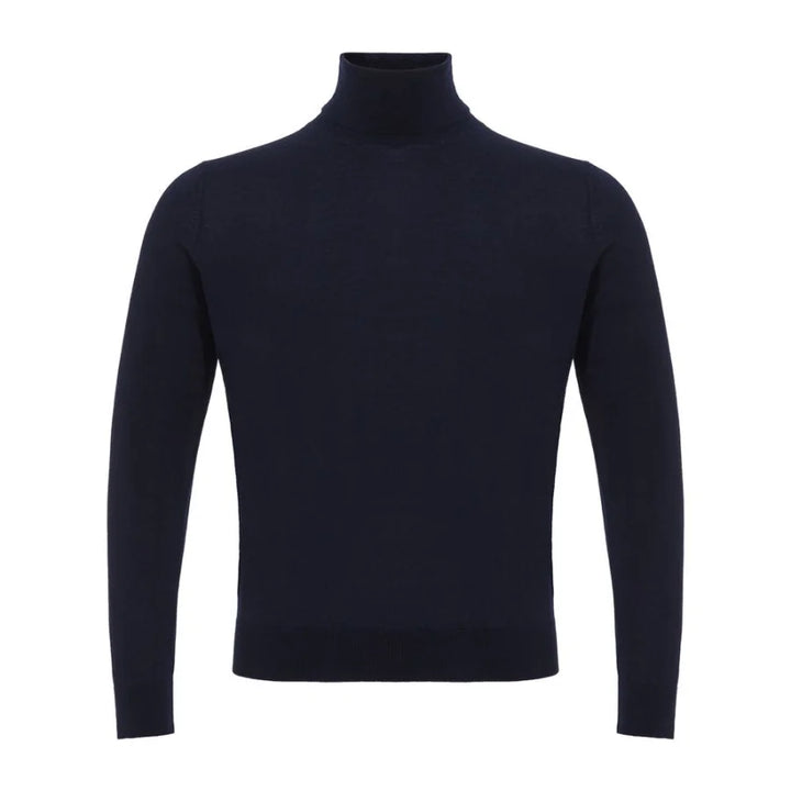 Colombo Blue Cashmere Turtleneck