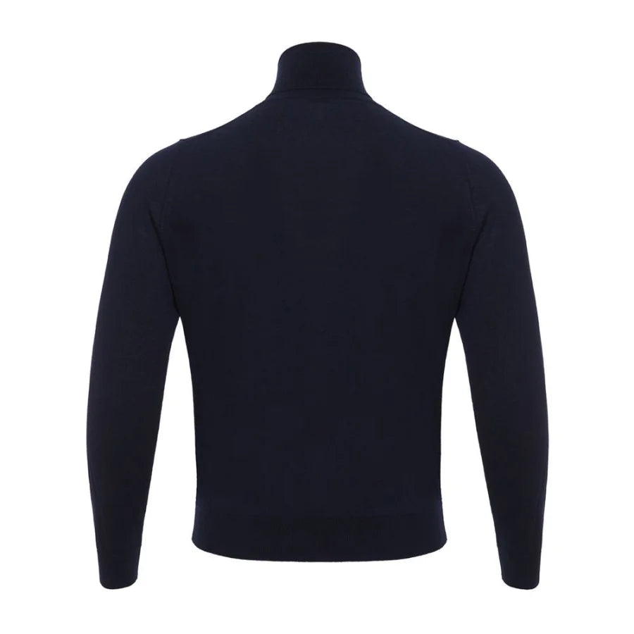 Colombo Blue Cashmere Turtleneck
