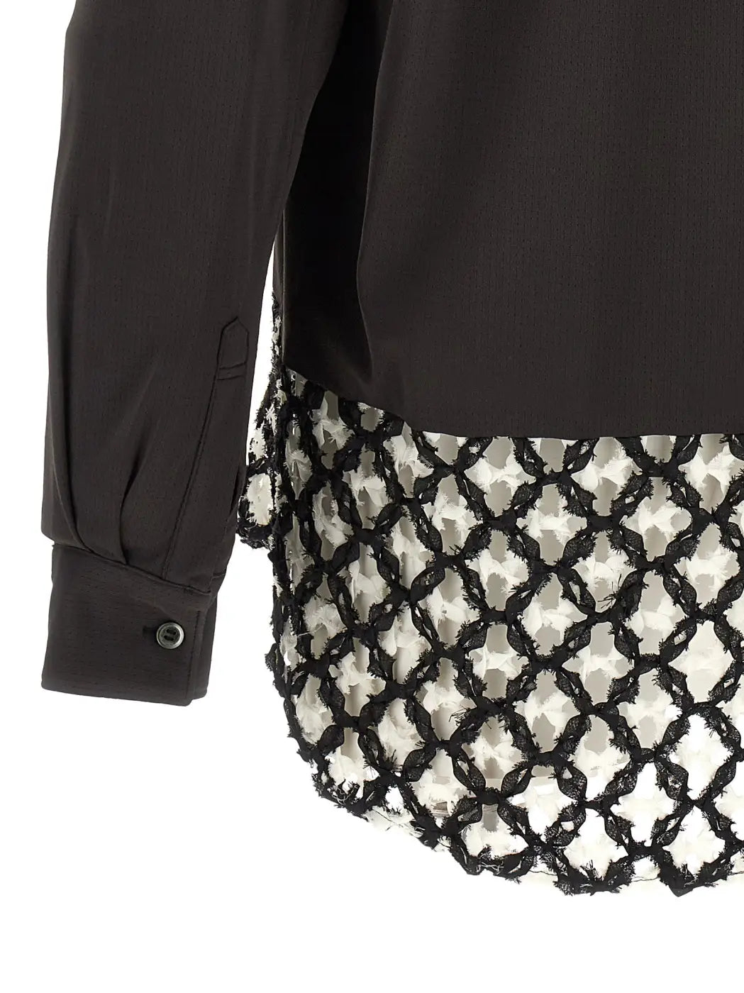 Comme Des Garçons Bicolor Polyester Blouse