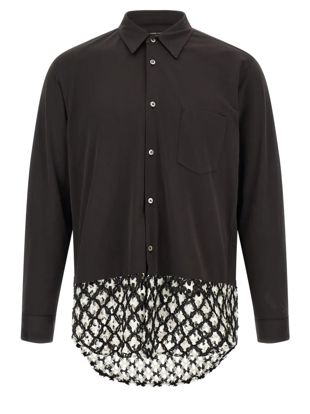 Comme Des Garçons Bicolor Polyester Blouse