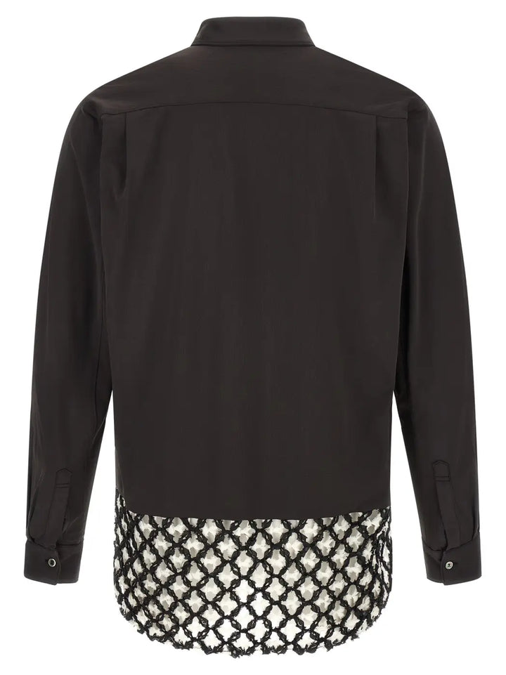 Comme Des Garçons Bicolor Polyester Blouse