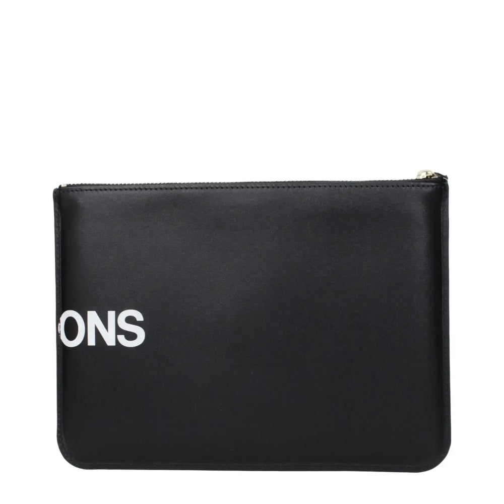 Comme Des Garçons Black Leather Clutch Bag