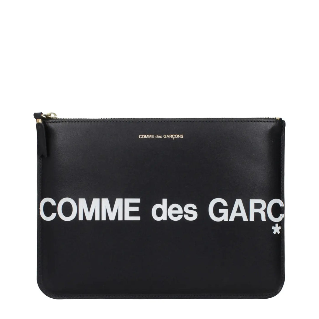 Comme Des Garçons Black Leather Clutch Bag