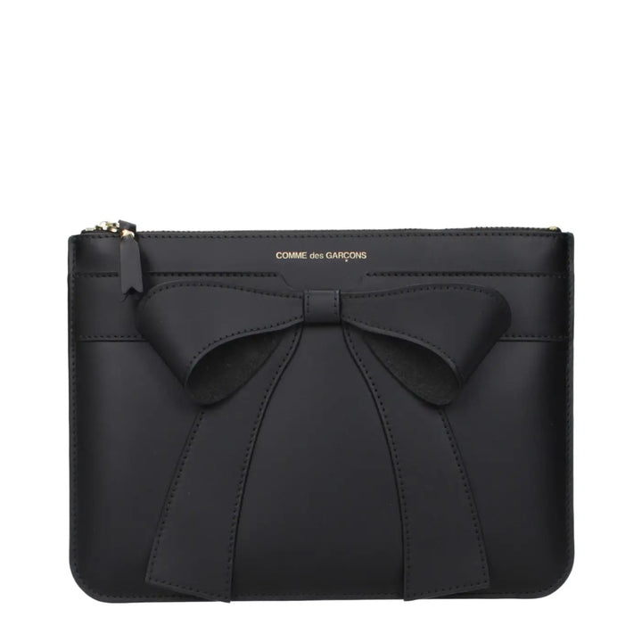 Comme Des Garçons Black Leather Clutch Bag