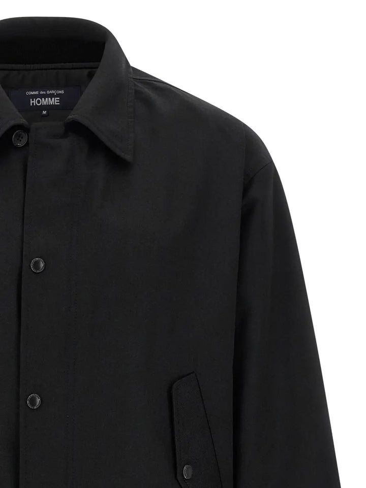 Comme Des Garçons Black Polyester Full-length Jacket