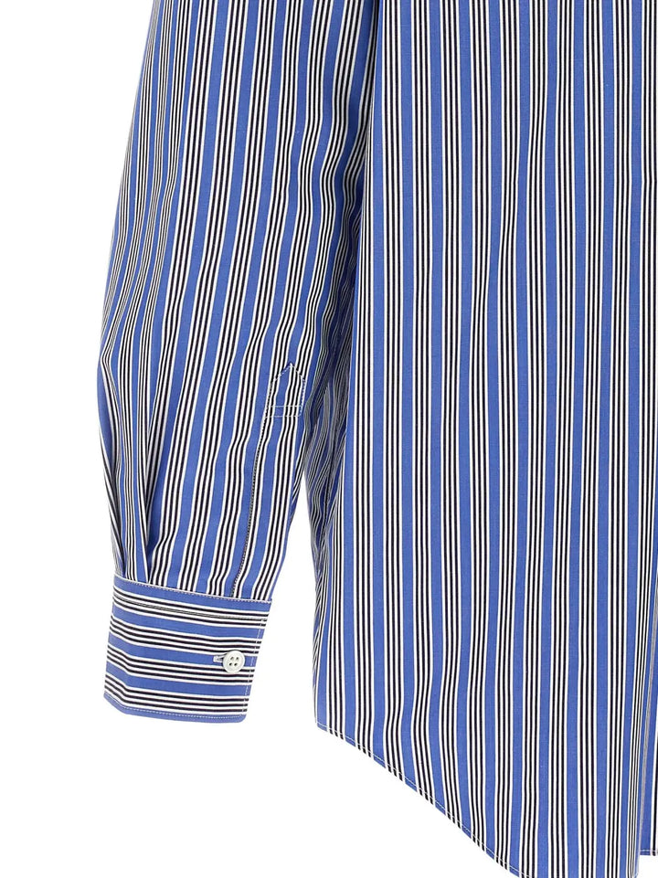 Comme Des Garçons Blue Cotton Blouse