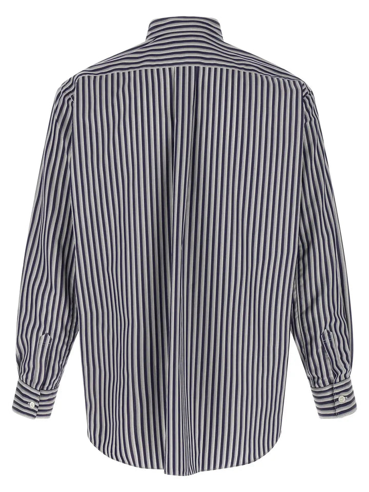 Comme Des Garçons Blue Cotton Blouse