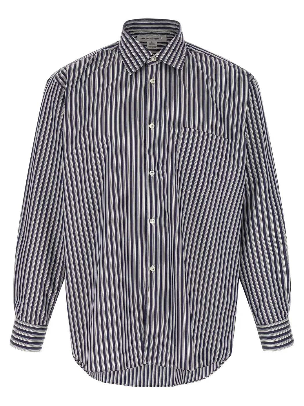 Comme Des Garçons Blue Cotton Blouse