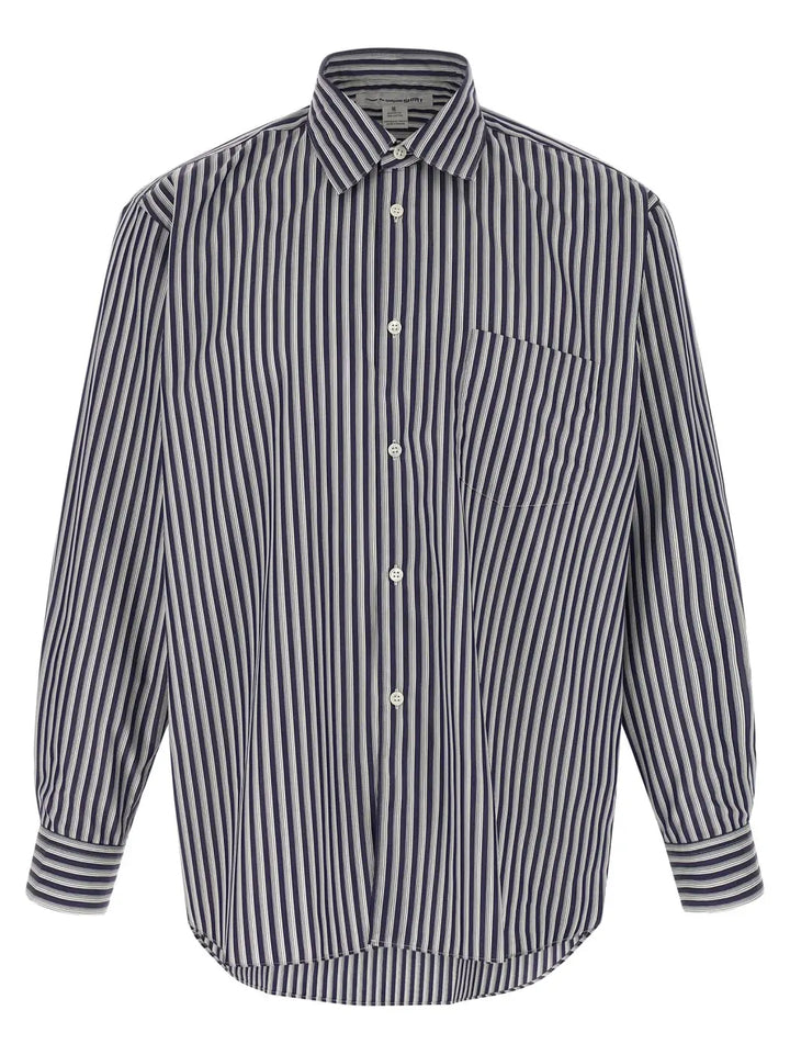 Comme Des Garçons Blue Cotton Blouse