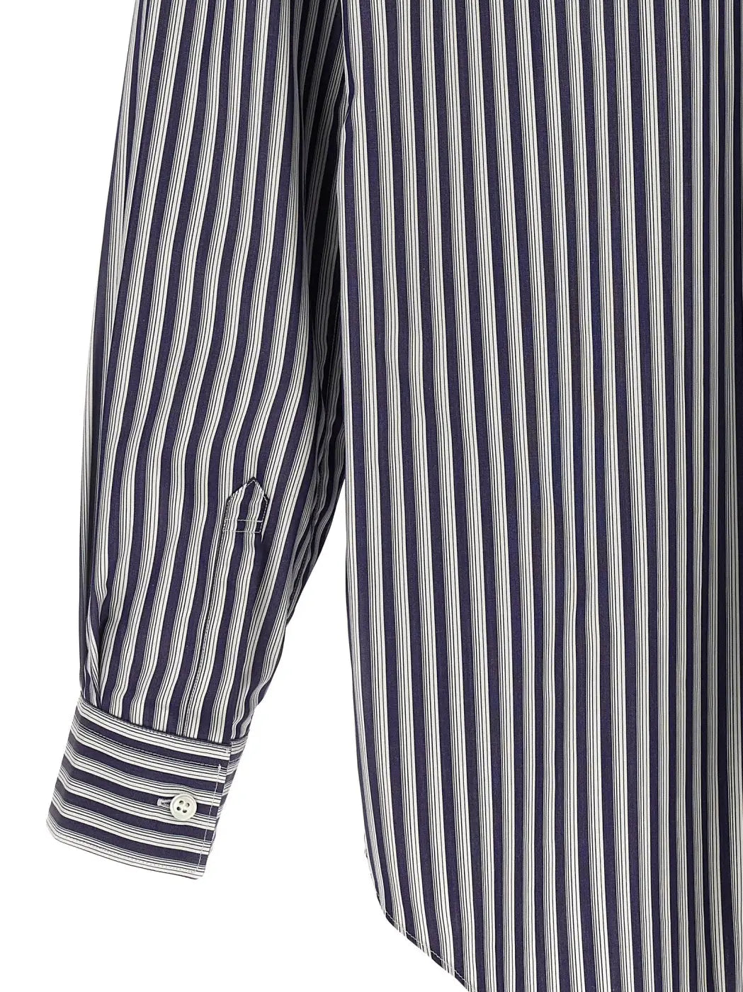 Comme Des Garçons Blue Cotton Blouse