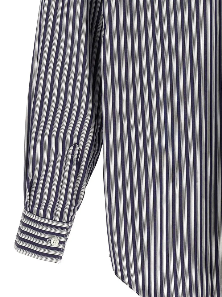Comme Des Garçons Blue Cotton Blouse