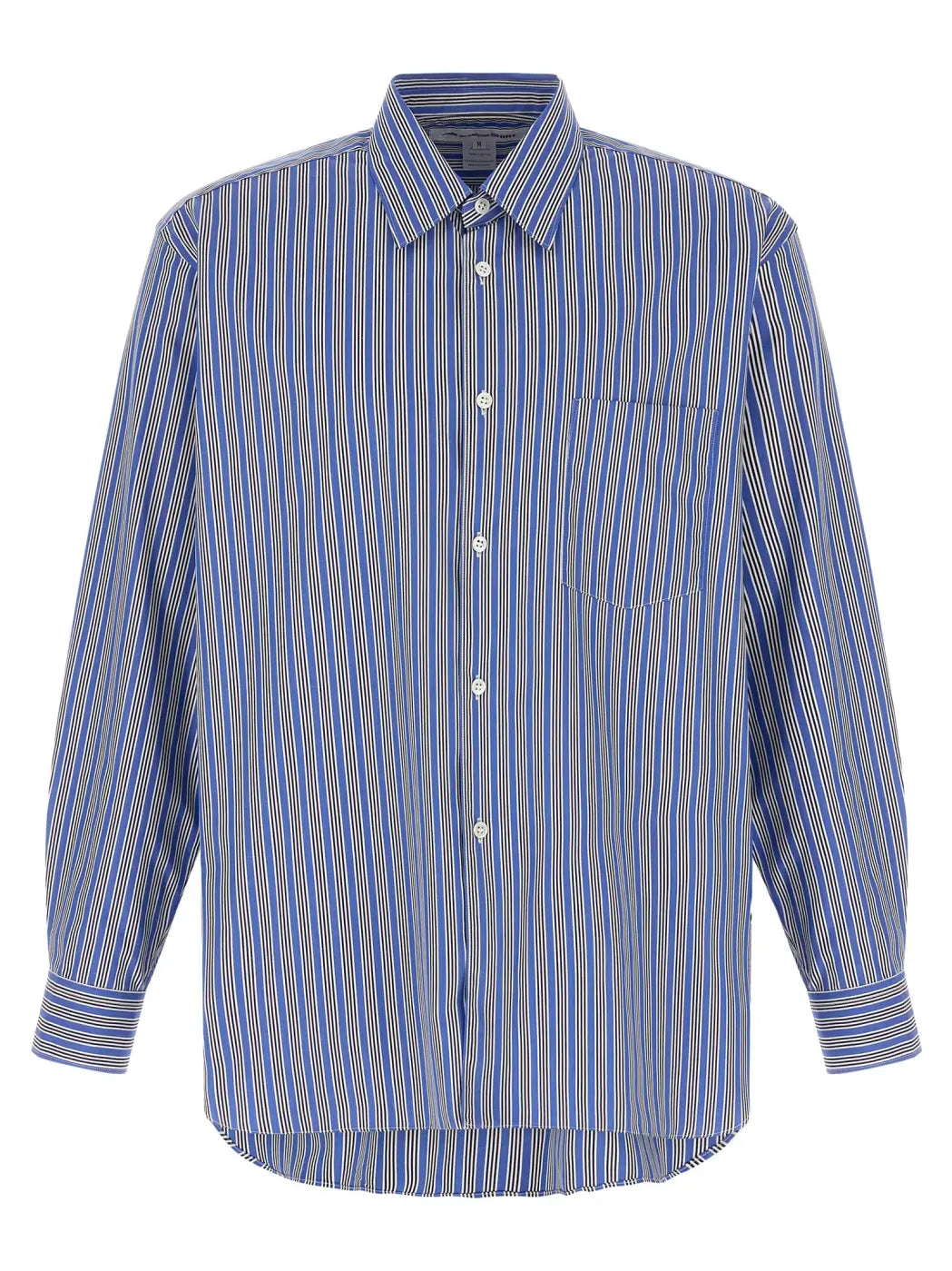 Comme Des Garçons Blue Cotton Blouse