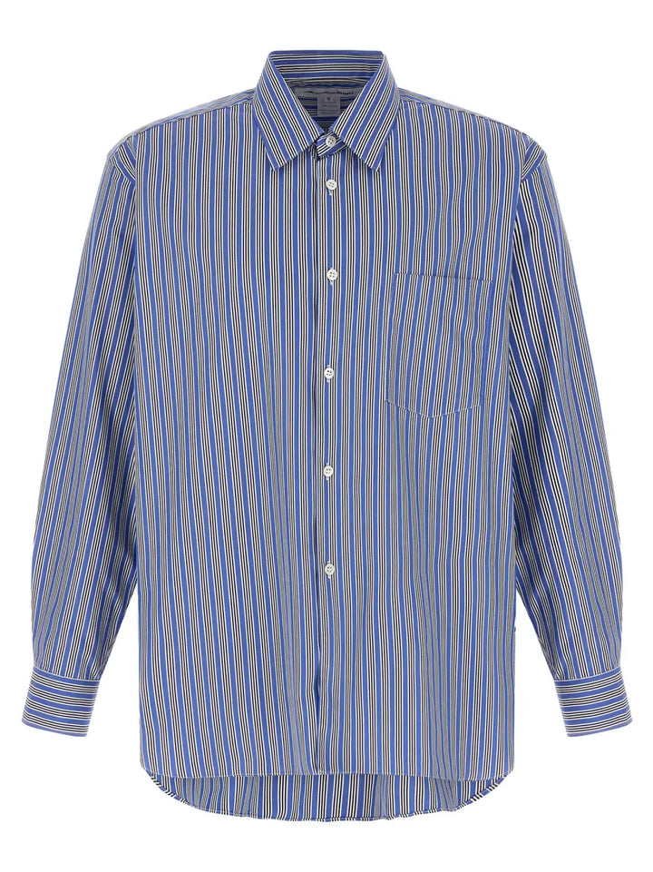 Comme Des Garçons Blue Cotton Blouse