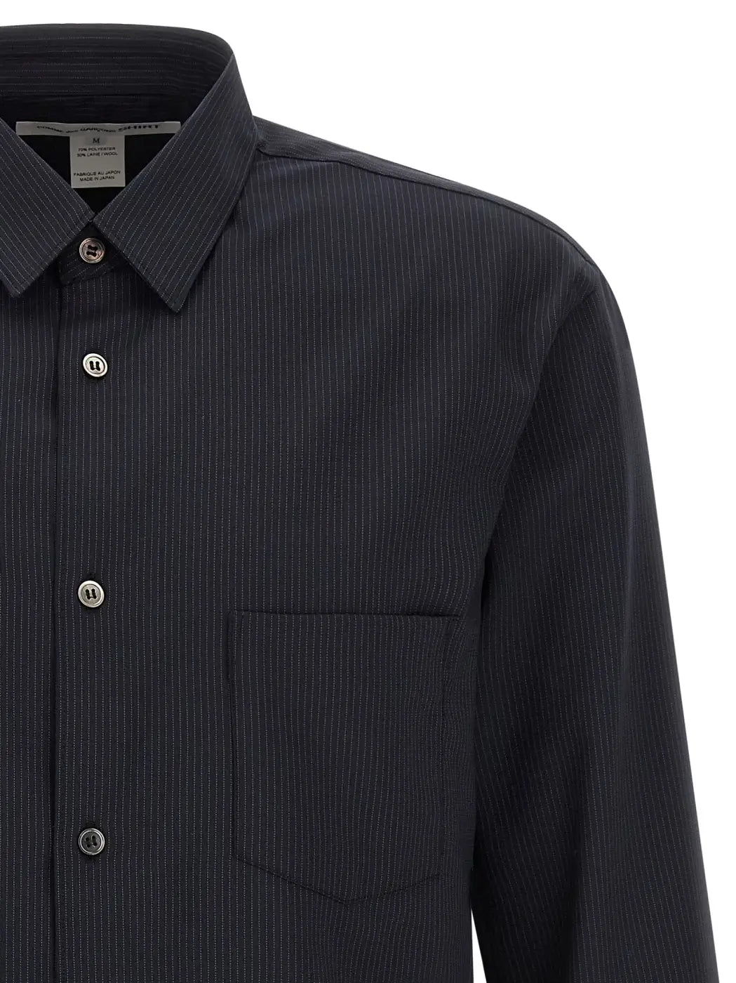 Comme Des Garçons Blue Polyester Blouse