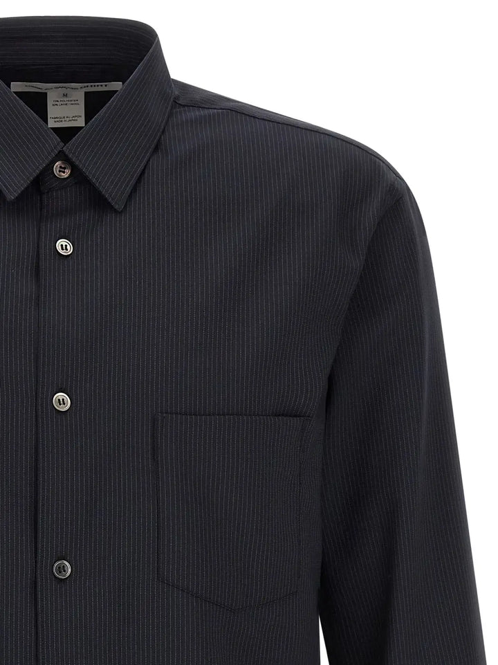 Comme Des Garçons Blue Polyester Blouse