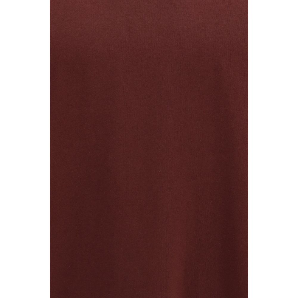 Comme Des Garçons Bordeaux Cotton T-shirt