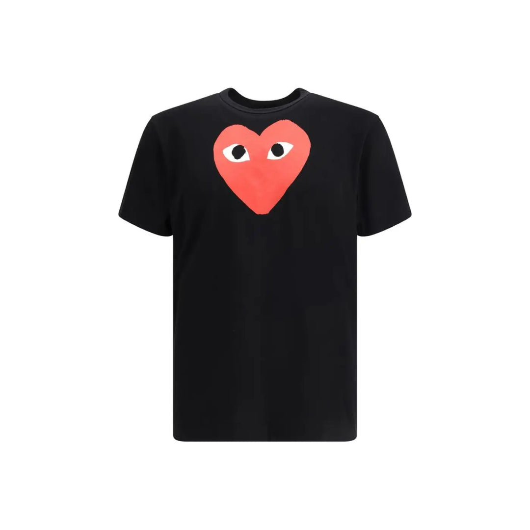 Comme Des Garçons Play Black Cotton T-Shirt