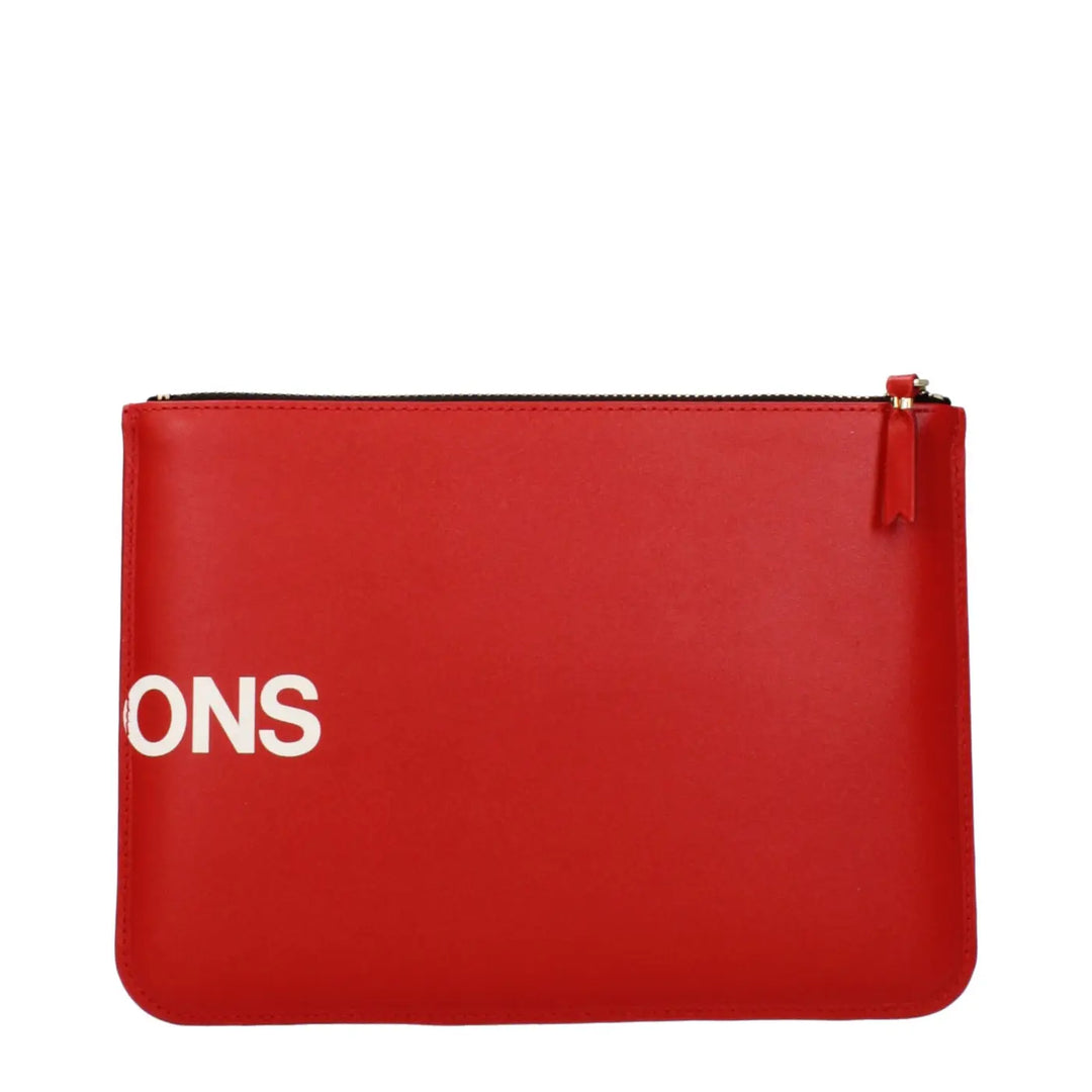 Comme Des Garçons Red Leather Clutch Bag