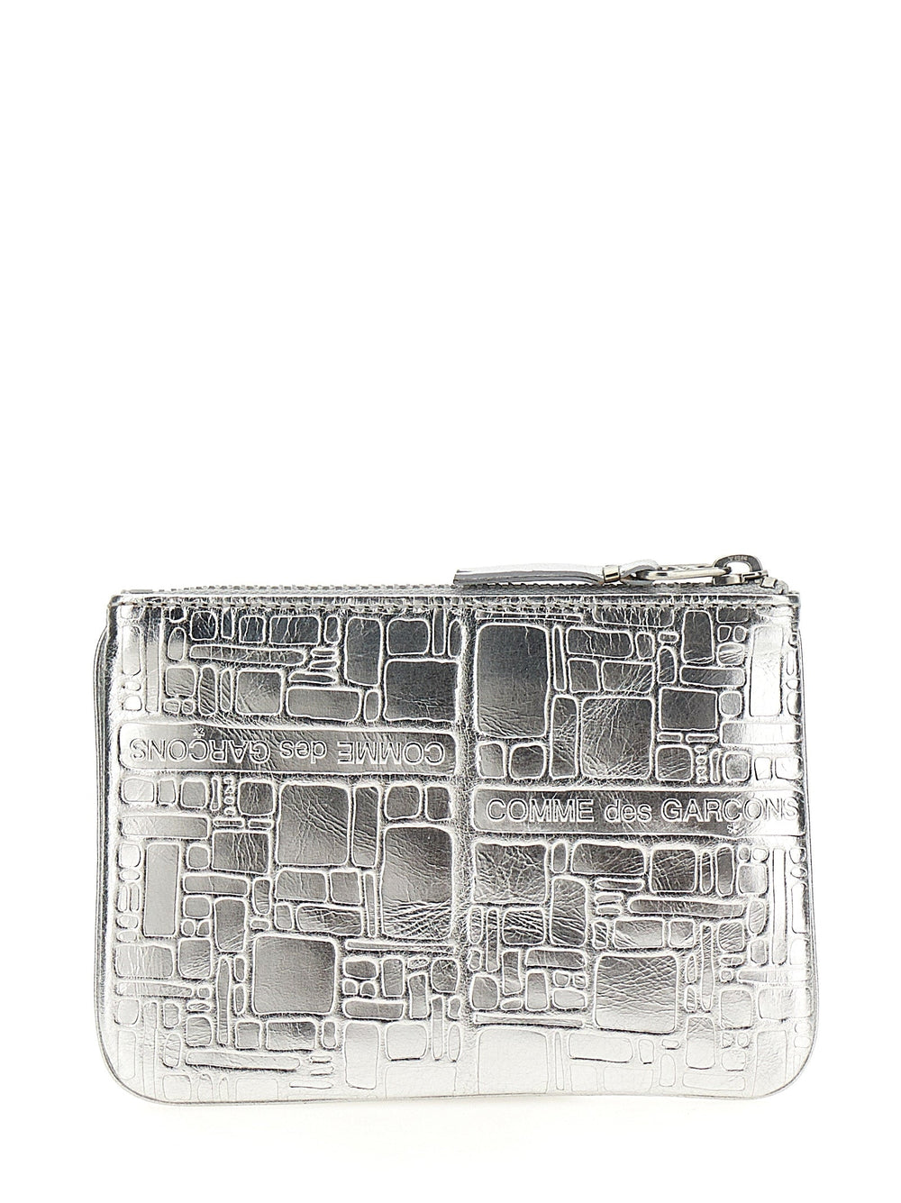 Comme Des Garçons Silver Calfskin Cardholder