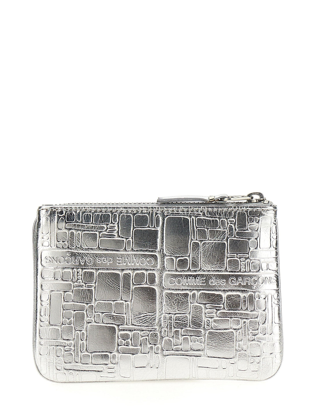 Comme Des Garçons Silver Calfskin Cardholder