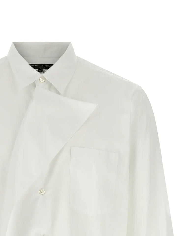 Comme Des Garçons White Cotton Blouse