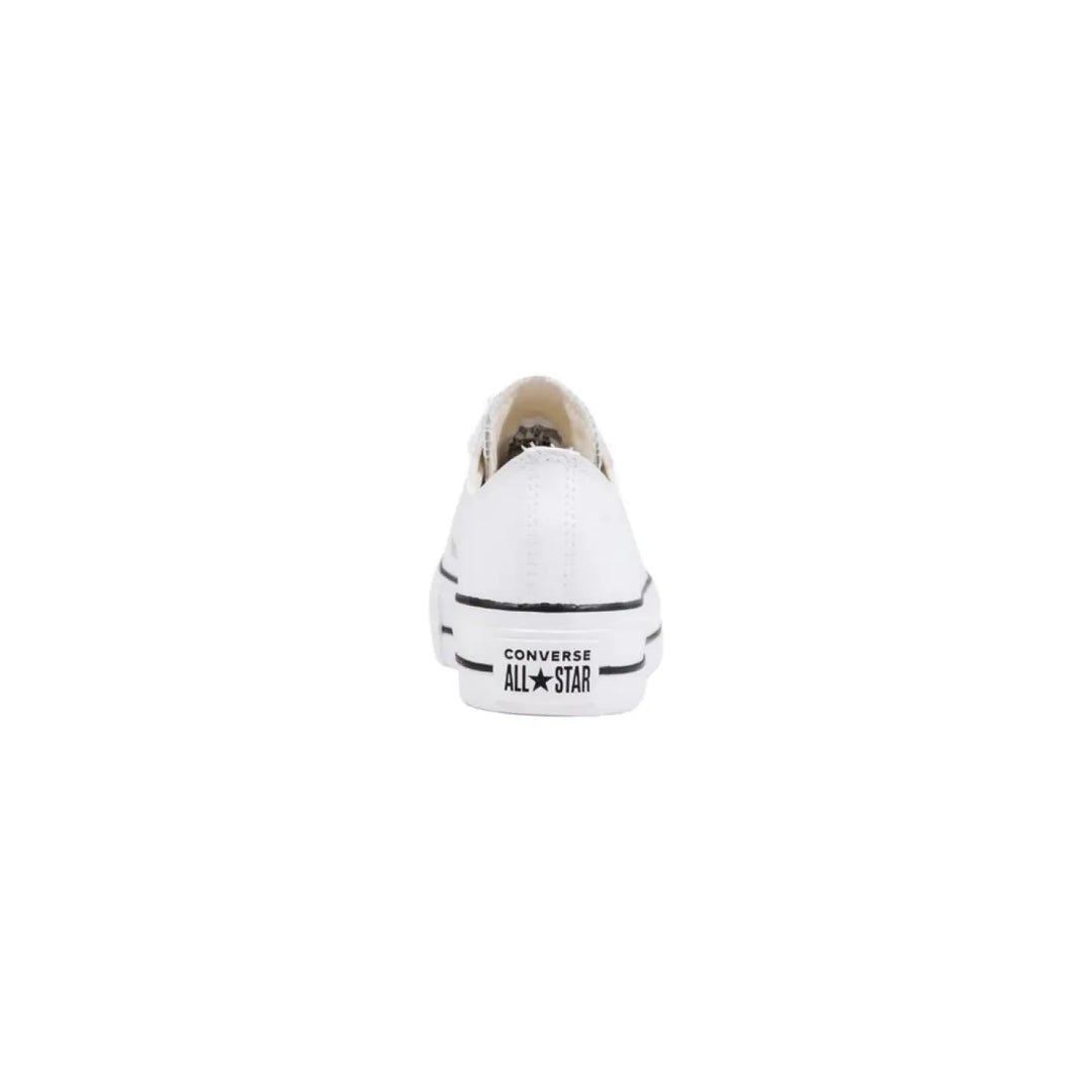 Converse White Leather Platform Sneakers