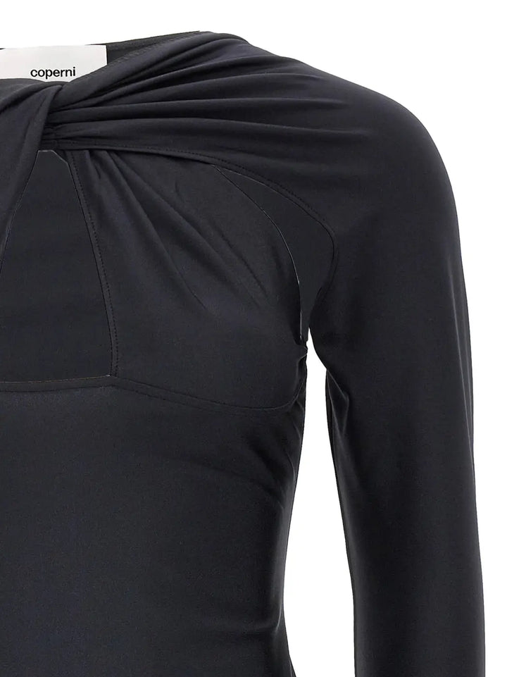 Coperni Black Polyamide Short Dress
