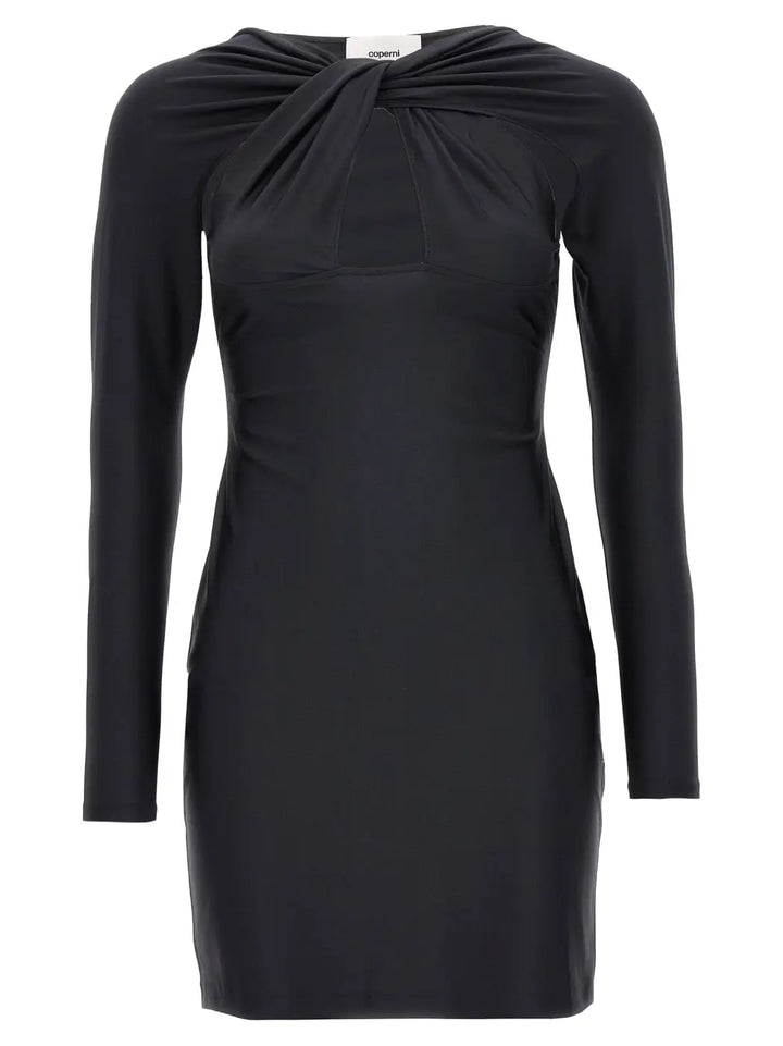 Coperni Black Polyamide Short Dress