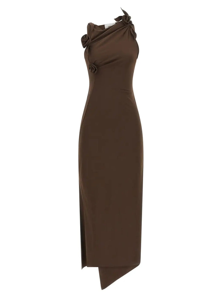 Coperni Brown Recycled Polyamide Long Dress