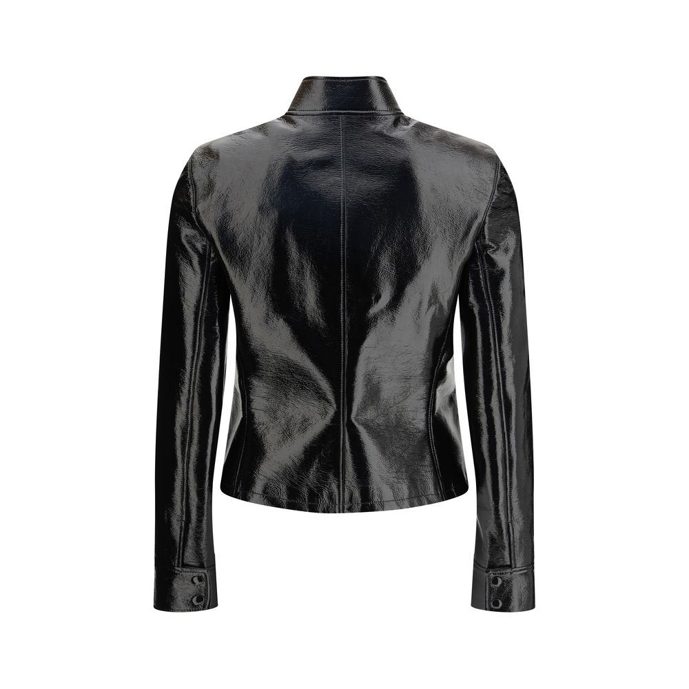 Courrèges Coats &amp; Jackets - Black Cotton Full-Length Jacket