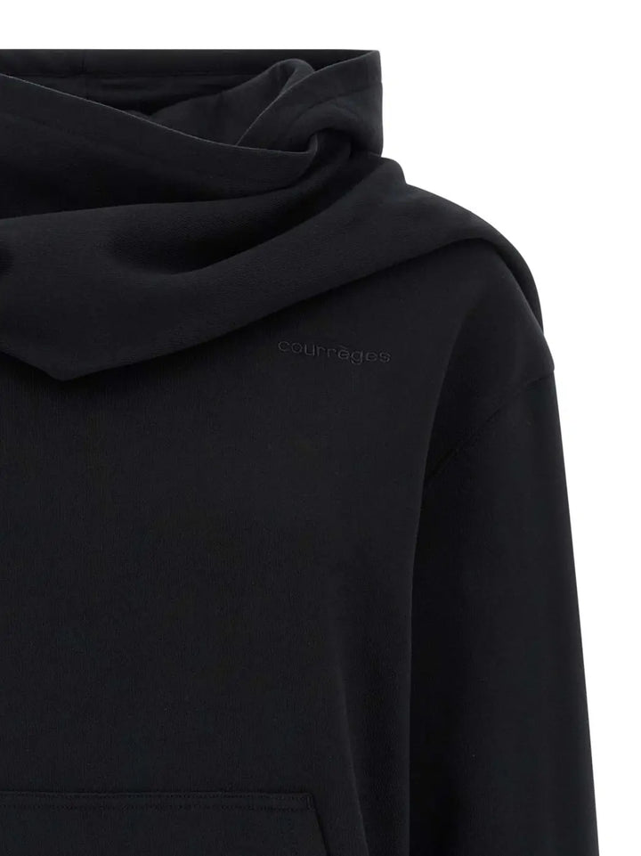 Courrèges Black Cotton Sweatshirt