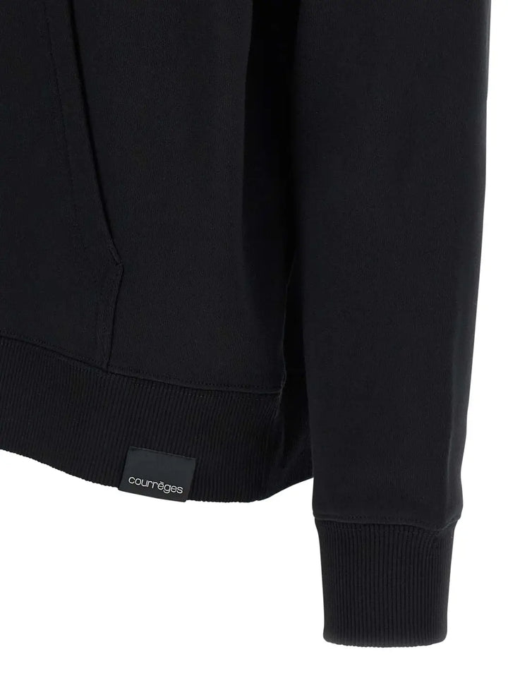 Courrèges Black Cotton Sweatshirt