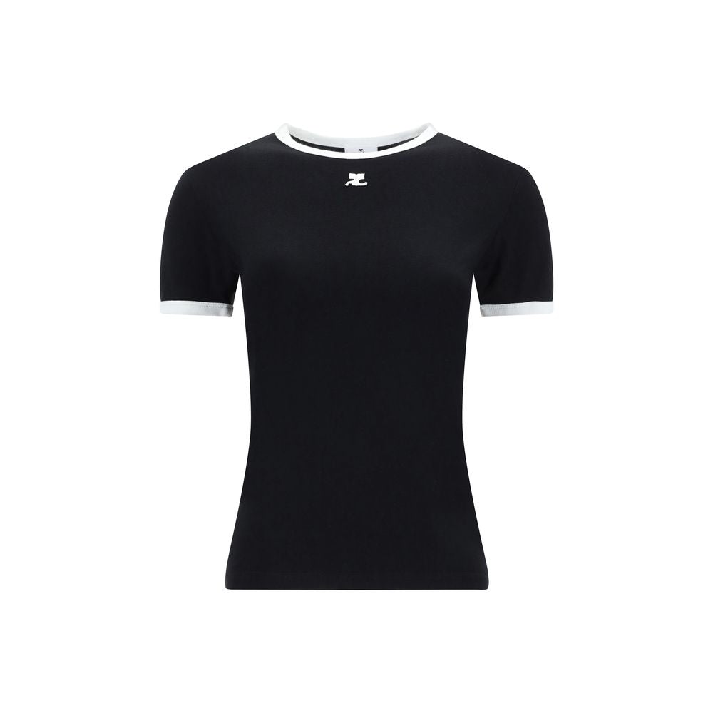 Courrèges - Black Cotton T-Shirt