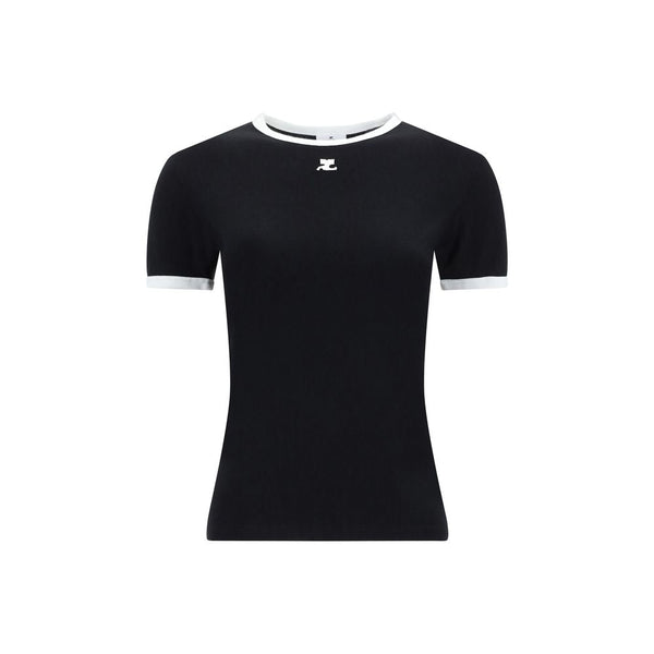 Courrèges - Black Cotton T-Shirt