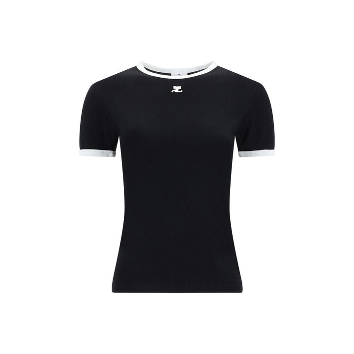 Courrèges - Black Cotton T-Shirt