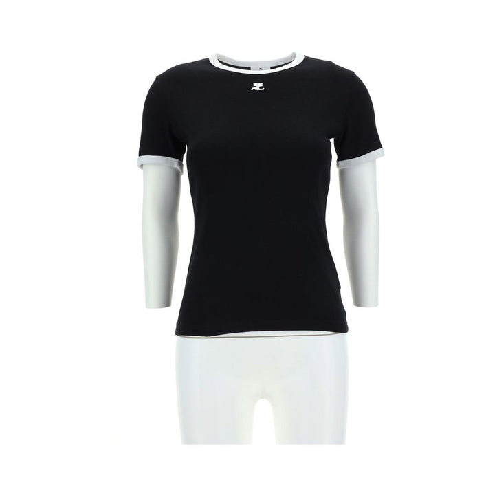 Courrèges - Black Cotton T-Shirt