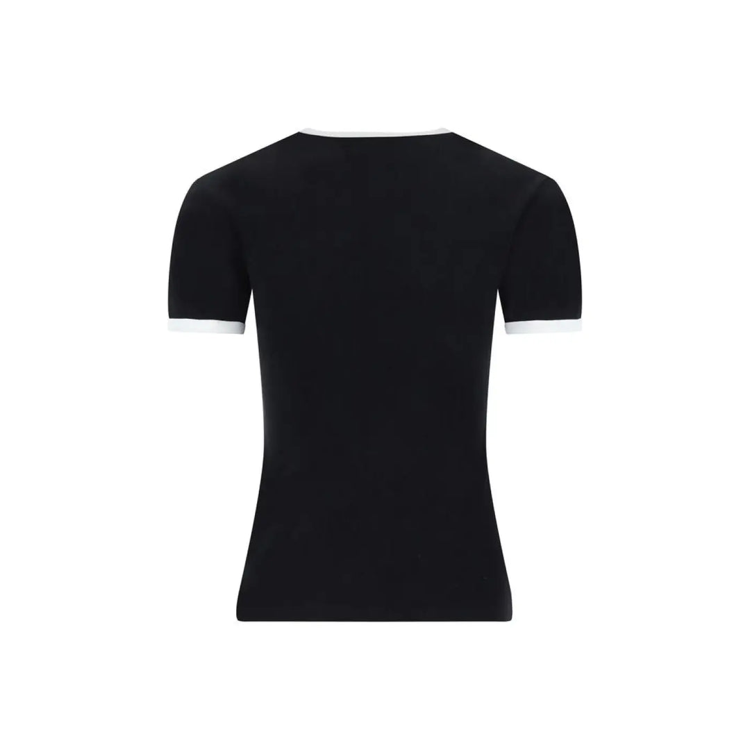 Courrèges Black Cotton T-shirt