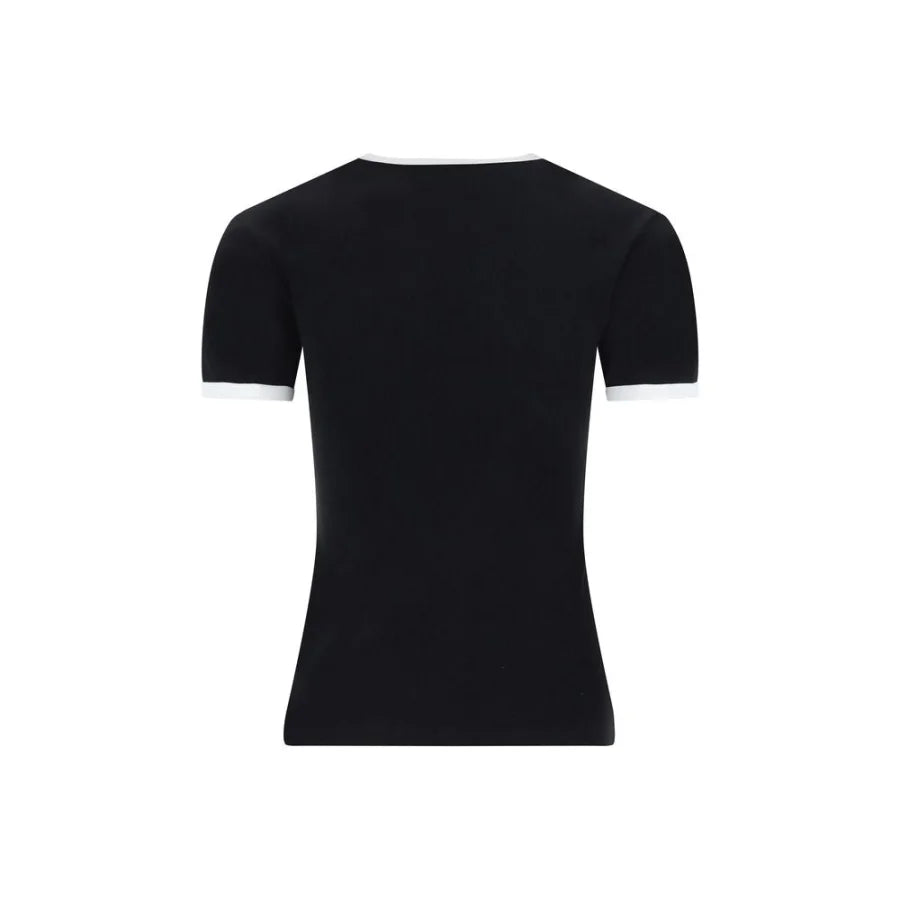 Courrèges Black Cotton T-Shirt