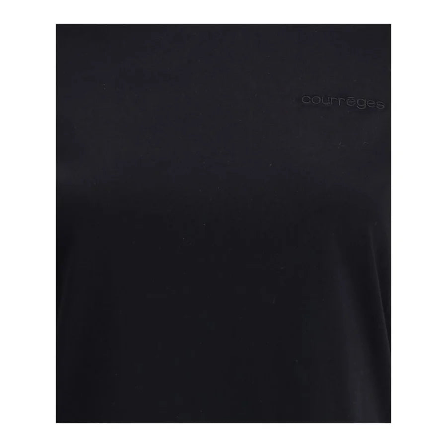 Courrèges Black Cotton T-Shirt