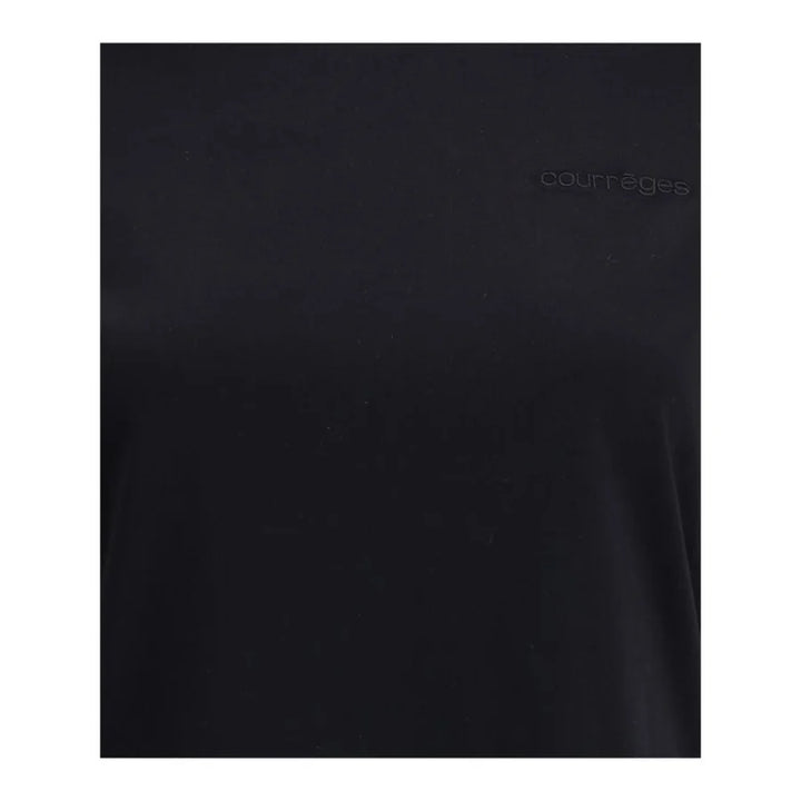 Courrèges Black Cotton T-Shirt