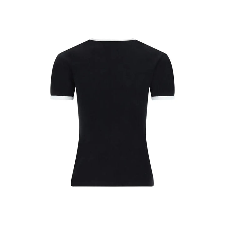 Courrèges Black Cotton T-Shirt