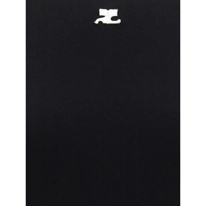 Courrèges Black Cotton T-Shirt