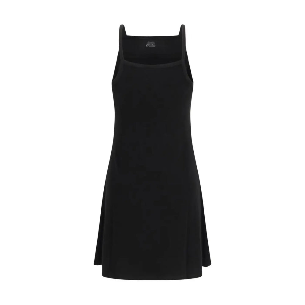Courrèges Black Viscose Casual Dress