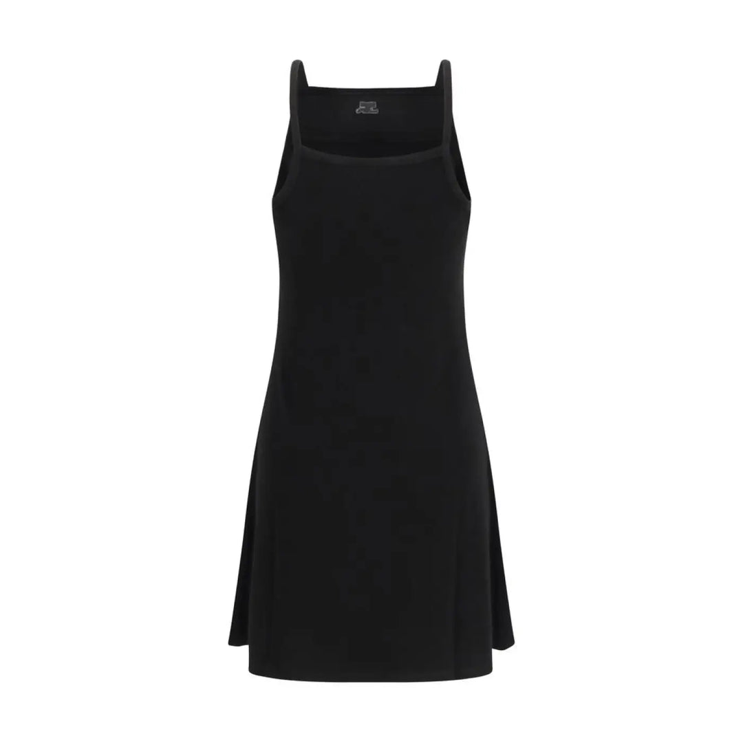 Courrèges Black Viscose Casual Dress