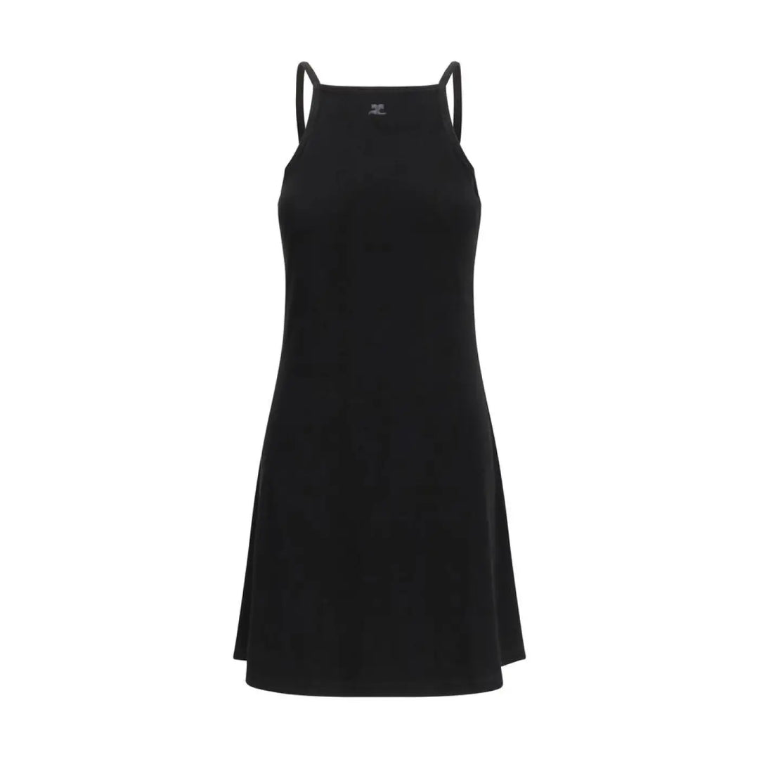 Courrèges Black Viscose Casual Dress