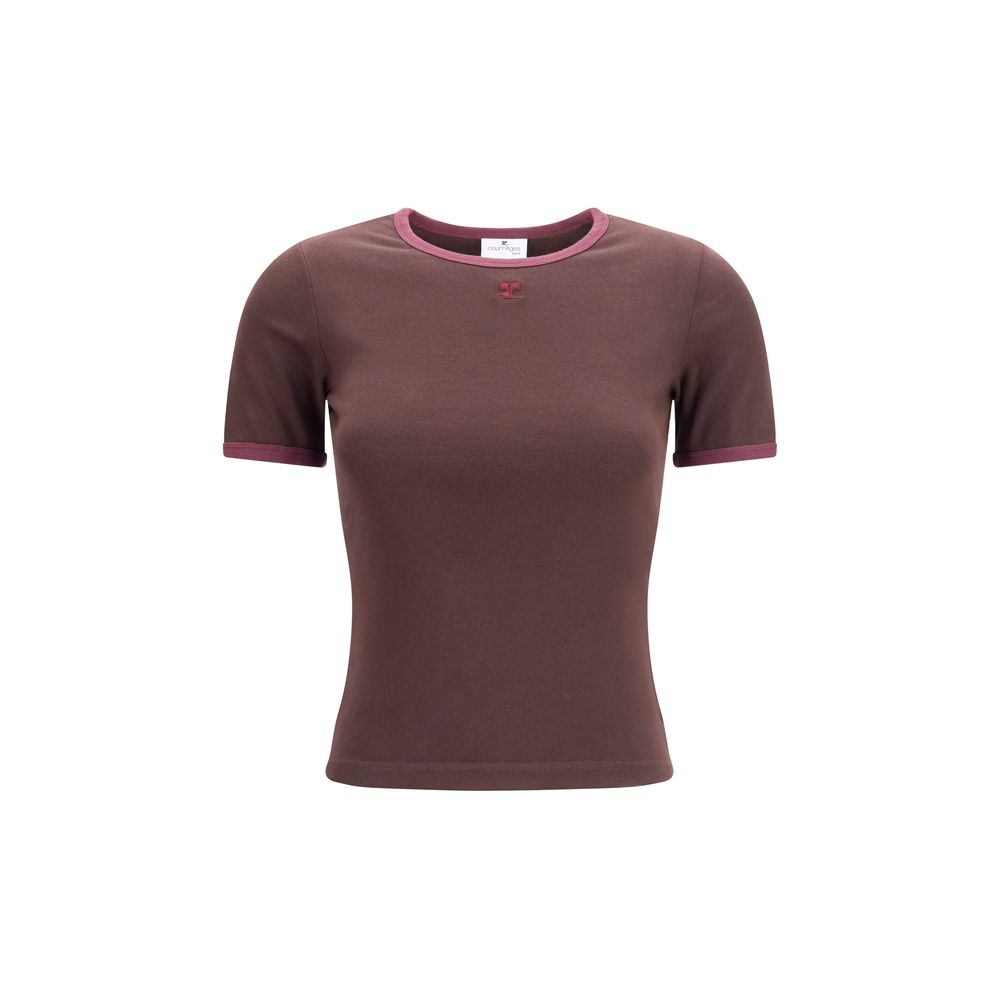 Courrèges - Brown Cotton T-Shirt