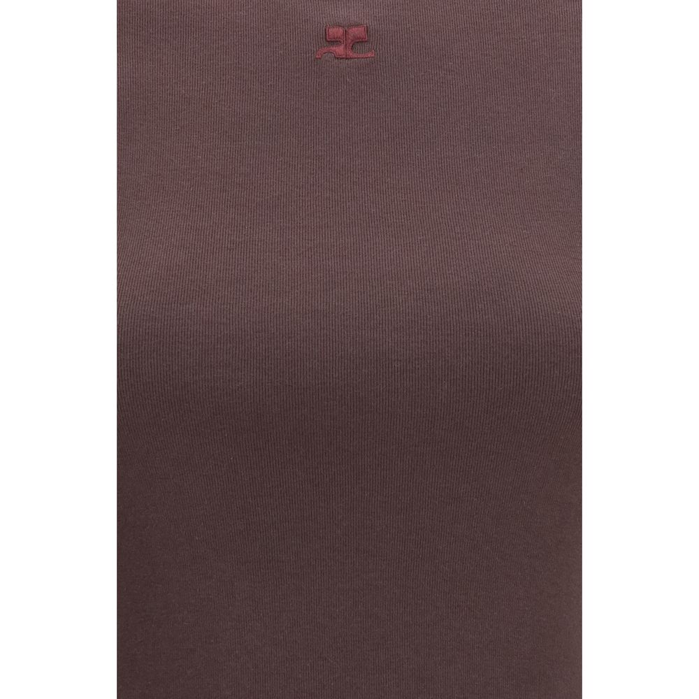 Courrèges - Brown Cotton T-Shirt