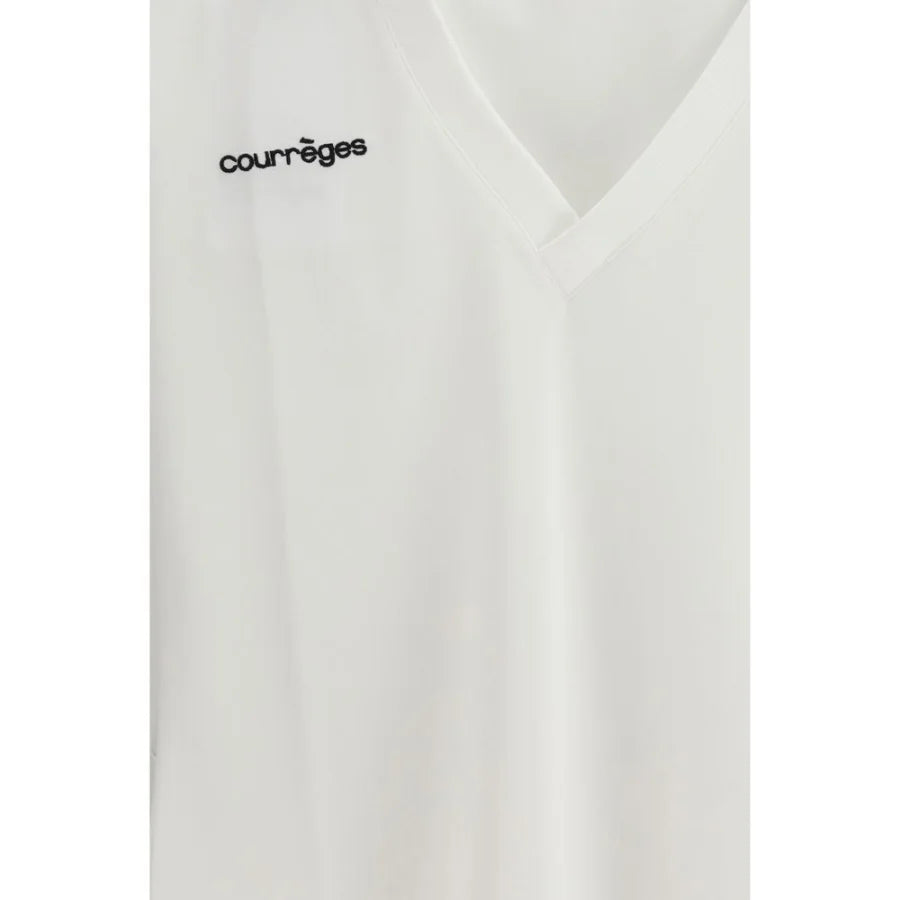 Courrèges White Cotton Polo Shirt