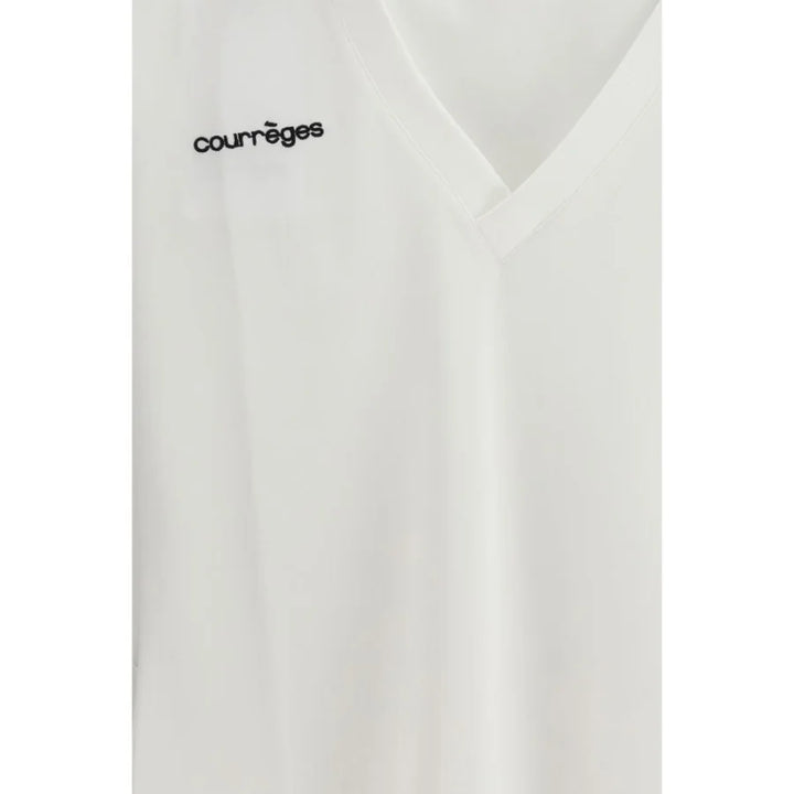 Courrèges White Cotton Polo Shirt
