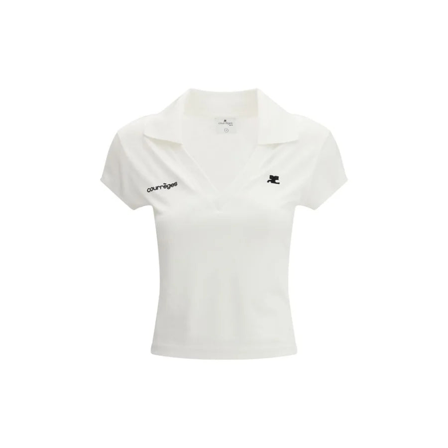 Courrèges White Cotton Polo Shirt